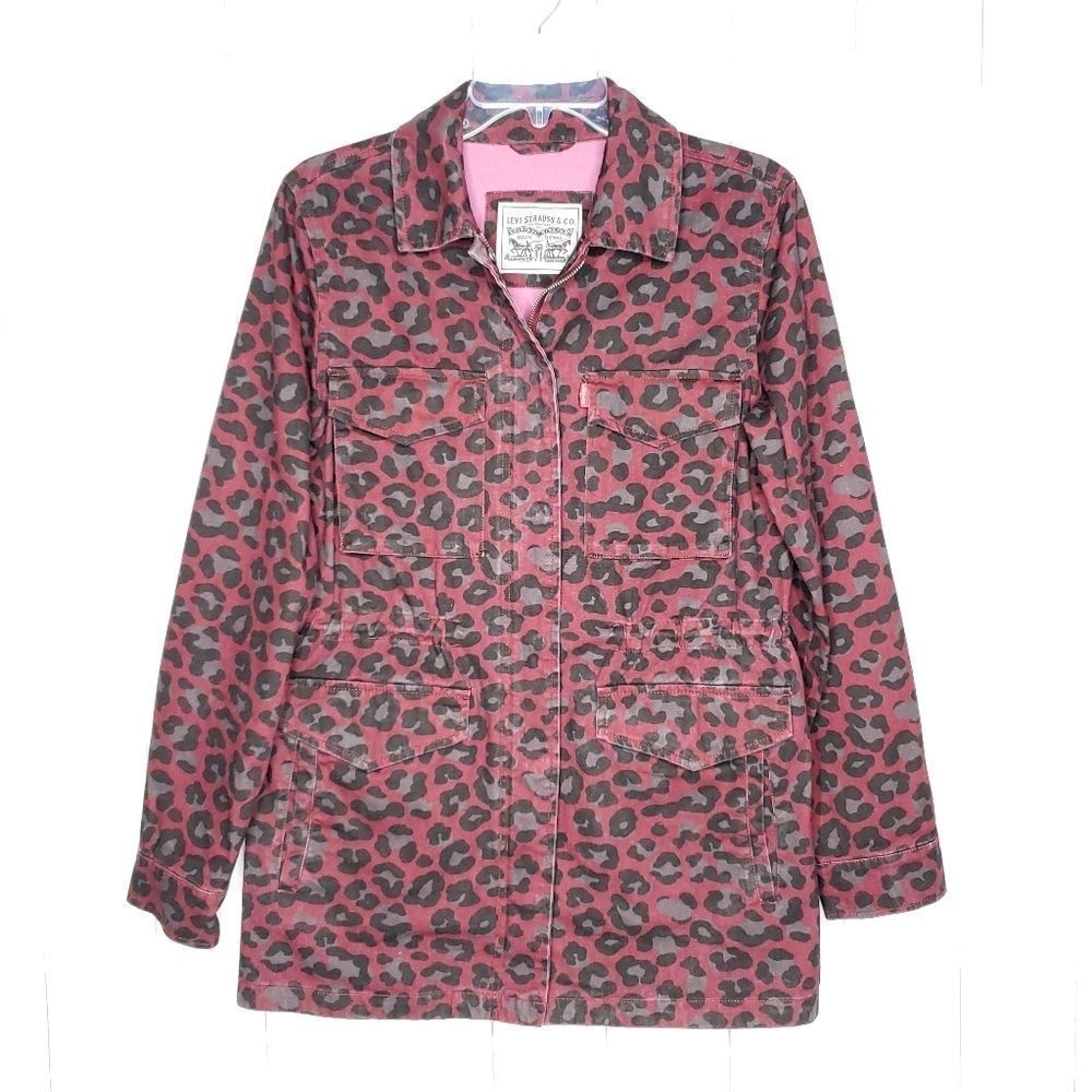 Levi's Oversized Cheetah Print Military Jacket